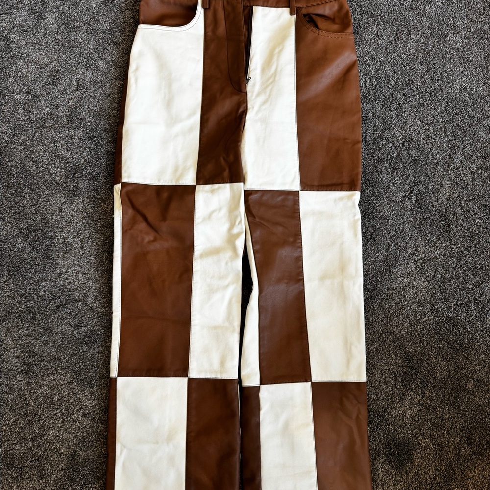 Glassons Brown and Cream Checkered Men's Pants